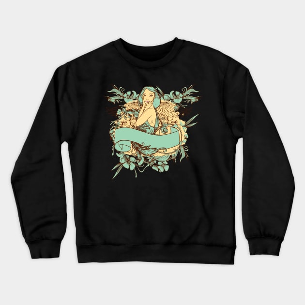 Sexy Lady Crewneck Sweatshirt by positivedesigners